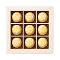 9er Premium-Pralinen-Box Mango-Maracuja Eierpunsch – edle Geschenkbox mit 9 handgemachten alkoholischen Pralinen mit tropischem Mango-Maracuja-Geschmack aus Dresden