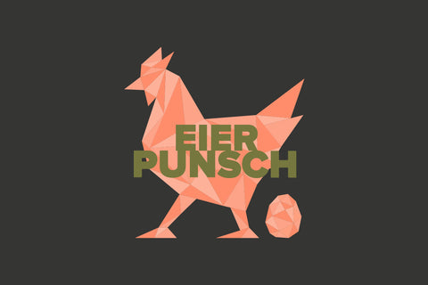 Orangenes Huhn auf schwarzen Hintergrund