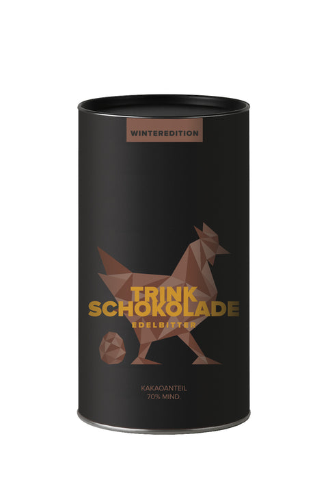 Edelbitter Trinkschokolade in fester Form