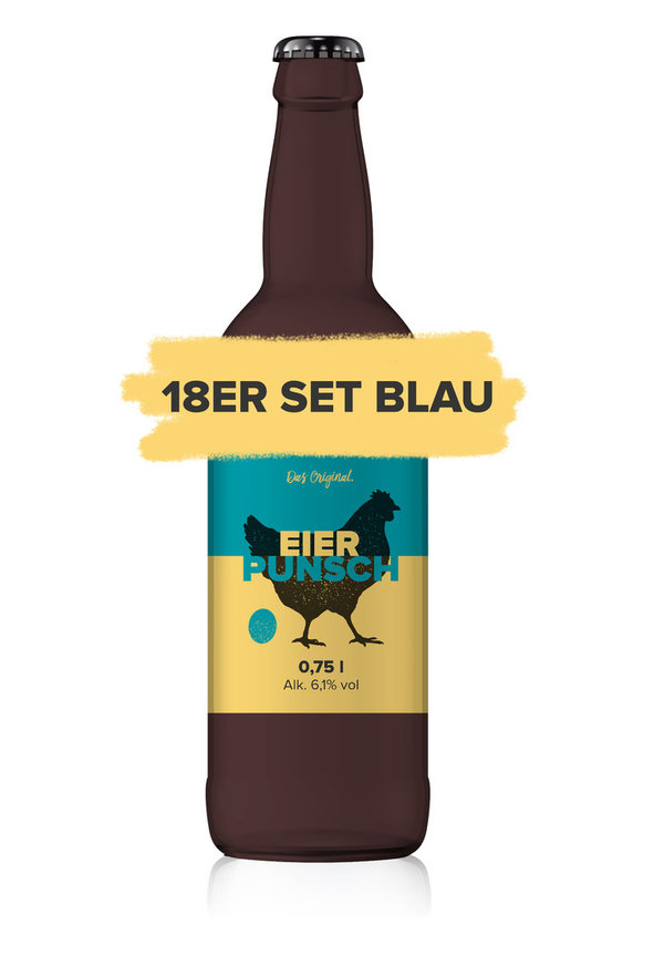 18er Sparpaket - Eierpunsch (alkoholisch), 18*0,75Liter, BLAU - (versandkostenfrei in Deutschland)
