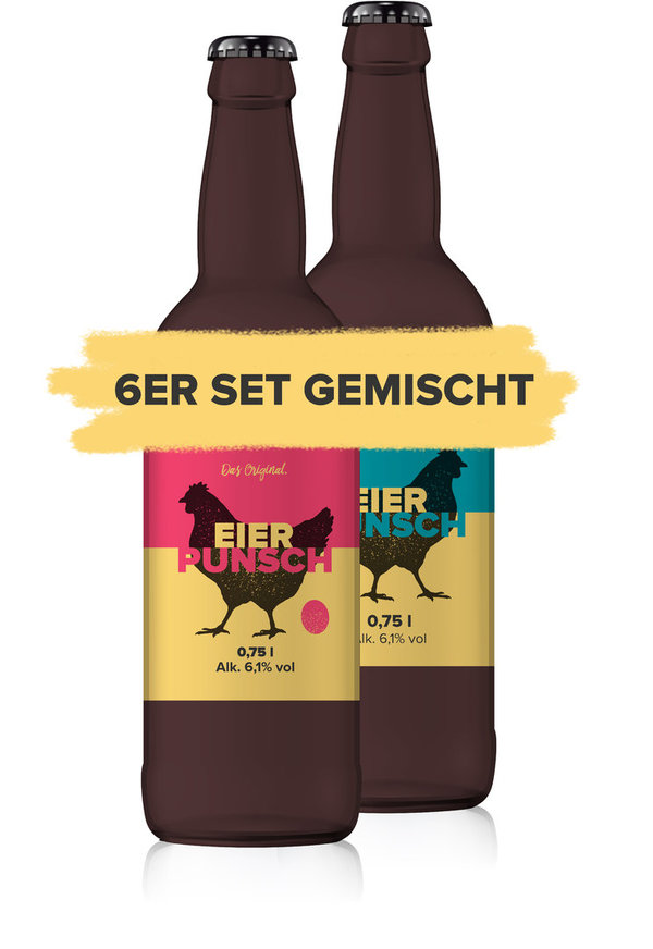 6er Sparpaket - Eierpunsch (alkoholisch), 6*0,75Liter, MIX - (versandkostenfrei in Deutschland)